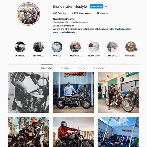 Thunderbike Lifestyle Instagram