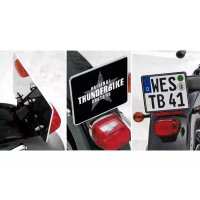 Harley-Davidson Universal  Kennzeichenplatte Aluminium poliert 20x20cm Thunderbike
