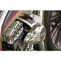 Harley-Davidson Universal  TC Rockerboxen Ribbed Set Chrom Thunderbike