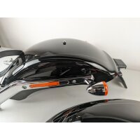 Harley-Davidson Softail Fat Boy M8 Front-&amp; Heckfender Set Vivid Black Chrom Struts
