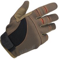 Moto Gloves Handschuhe braun / orange XS Biltwell