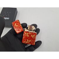 Feuerzeug Weihnachten Mistelzweig Rot Gold Sonderedition Einzelstück Zippo