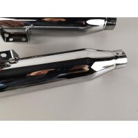 Harley Davidson Softail Universal M8 S&S Slash Cut Endschalldämpfer/ Auspuff/ Abgasanlage Chrom TÜV